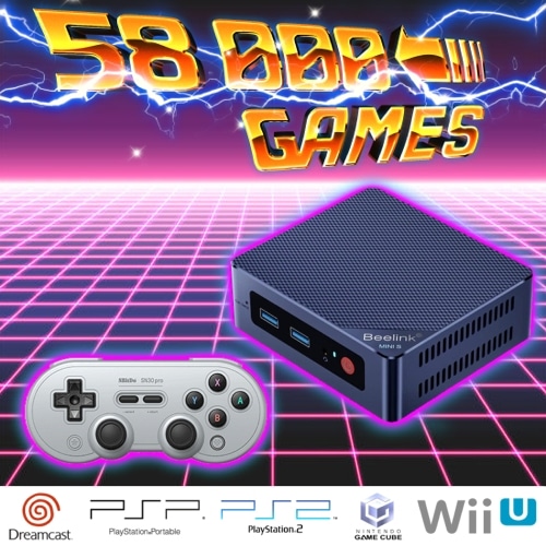 ☆ Retrogaming Console ☆ 75.000 games inside one retro console ! ☆ – Console  ready to play, thousand of games : Gamecube, Wii, PS2, PS3, Xbox, arcade…